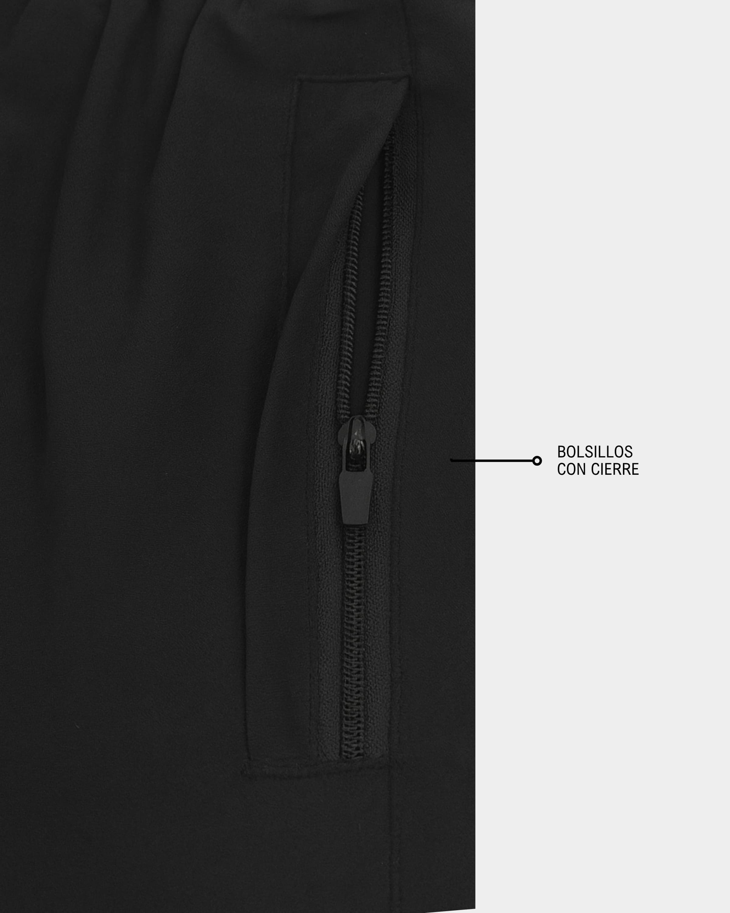 Pantaloneta tecnica con licra y bolsillos con cierre | KBMEN RF.246