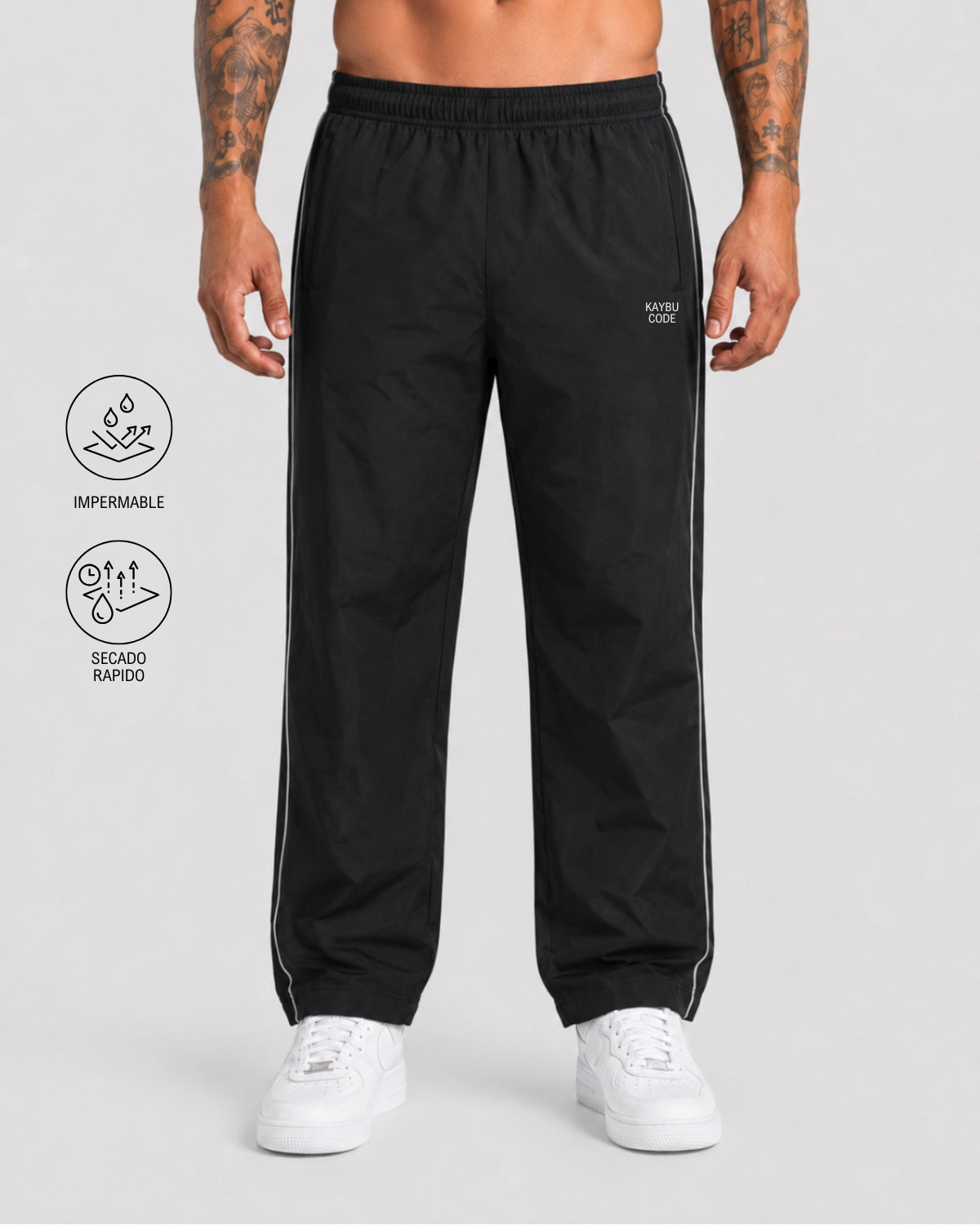 Jogger Caída Recta Tela Impermeable Kaybu Code | KBMEN RF.436