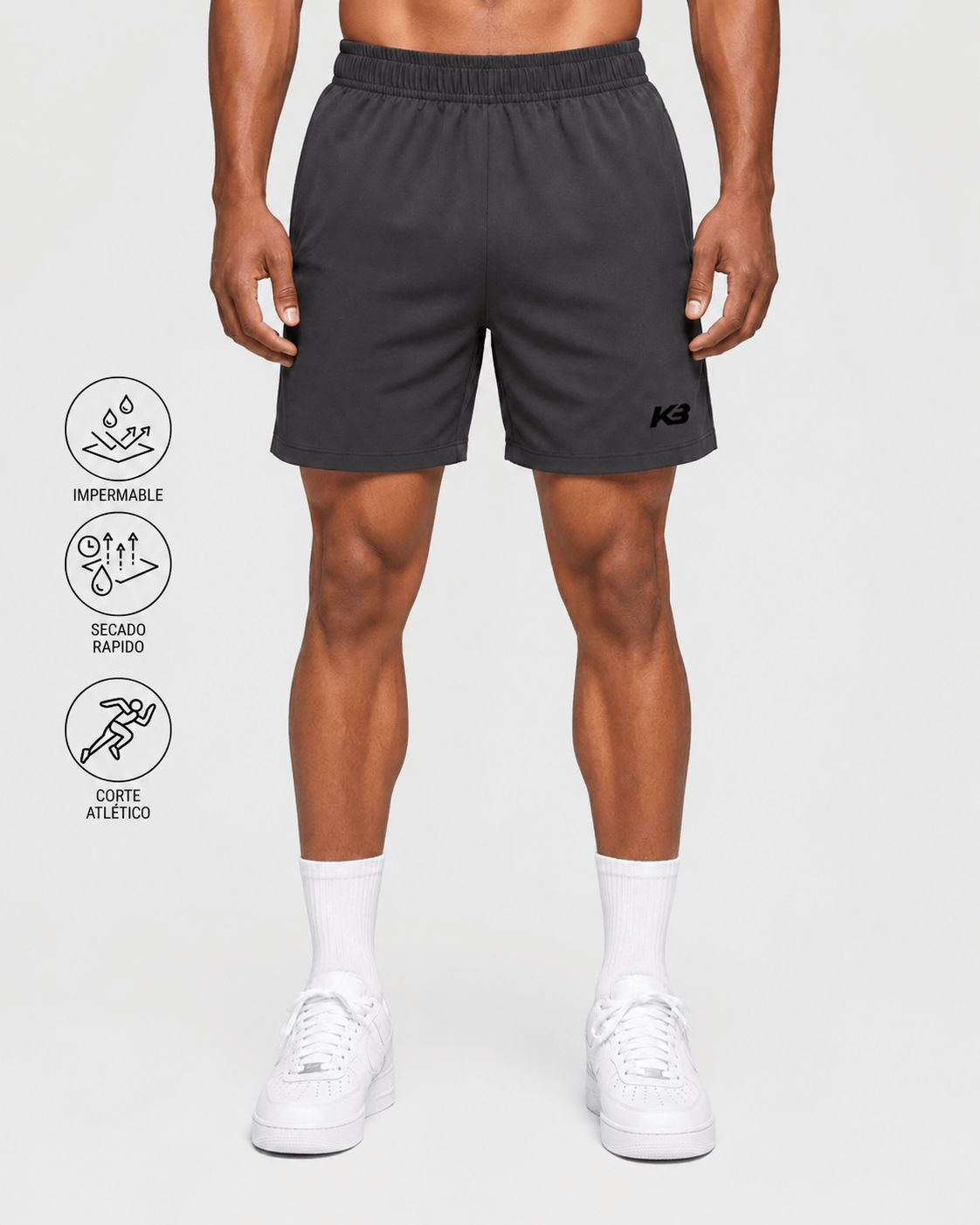 Pantaloneta Impermeable Fit Atletico┃KBMEN RF.401