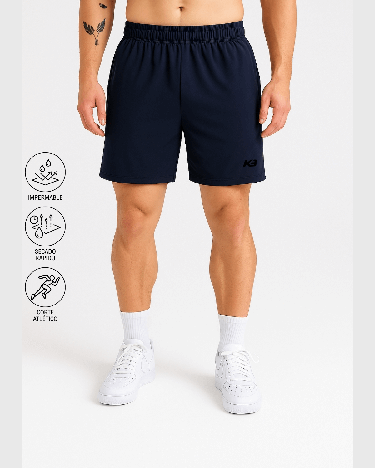 Pantaloneta Impermeable Fit Atletico┃KBMEN RF.401