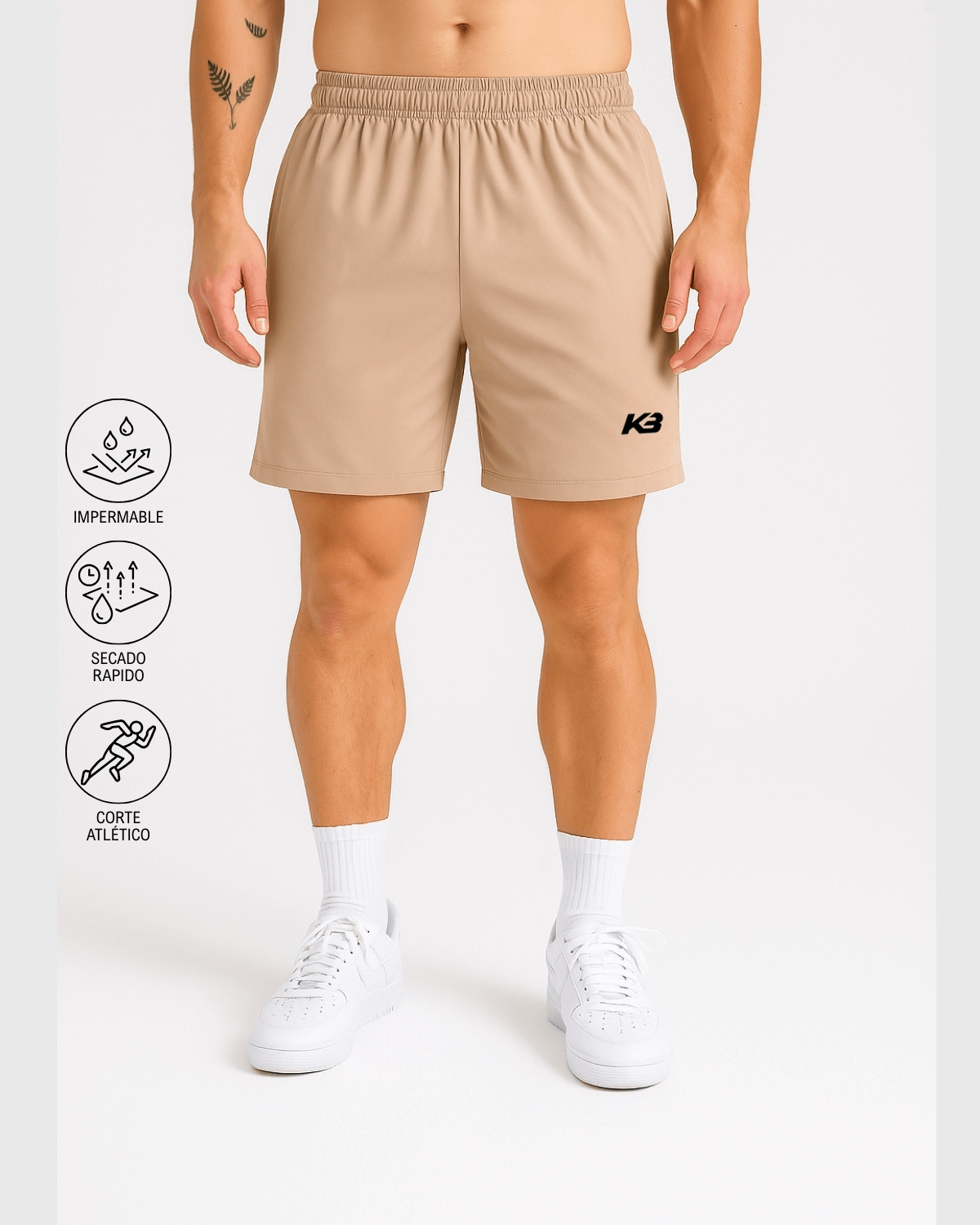 Pantaloneta Impermeable Fit Atletico┃KBMEN RF.401