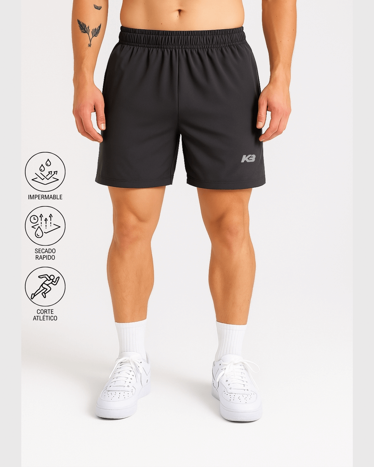 Pantaloneta Impermeable Fit Atletico┃KBMEN RF.401