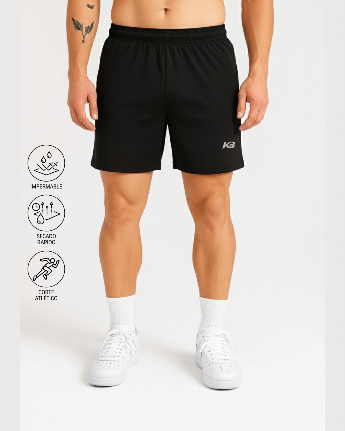 Pantaloneta Impermeable Fit Atletico┃KBMEN RF.401