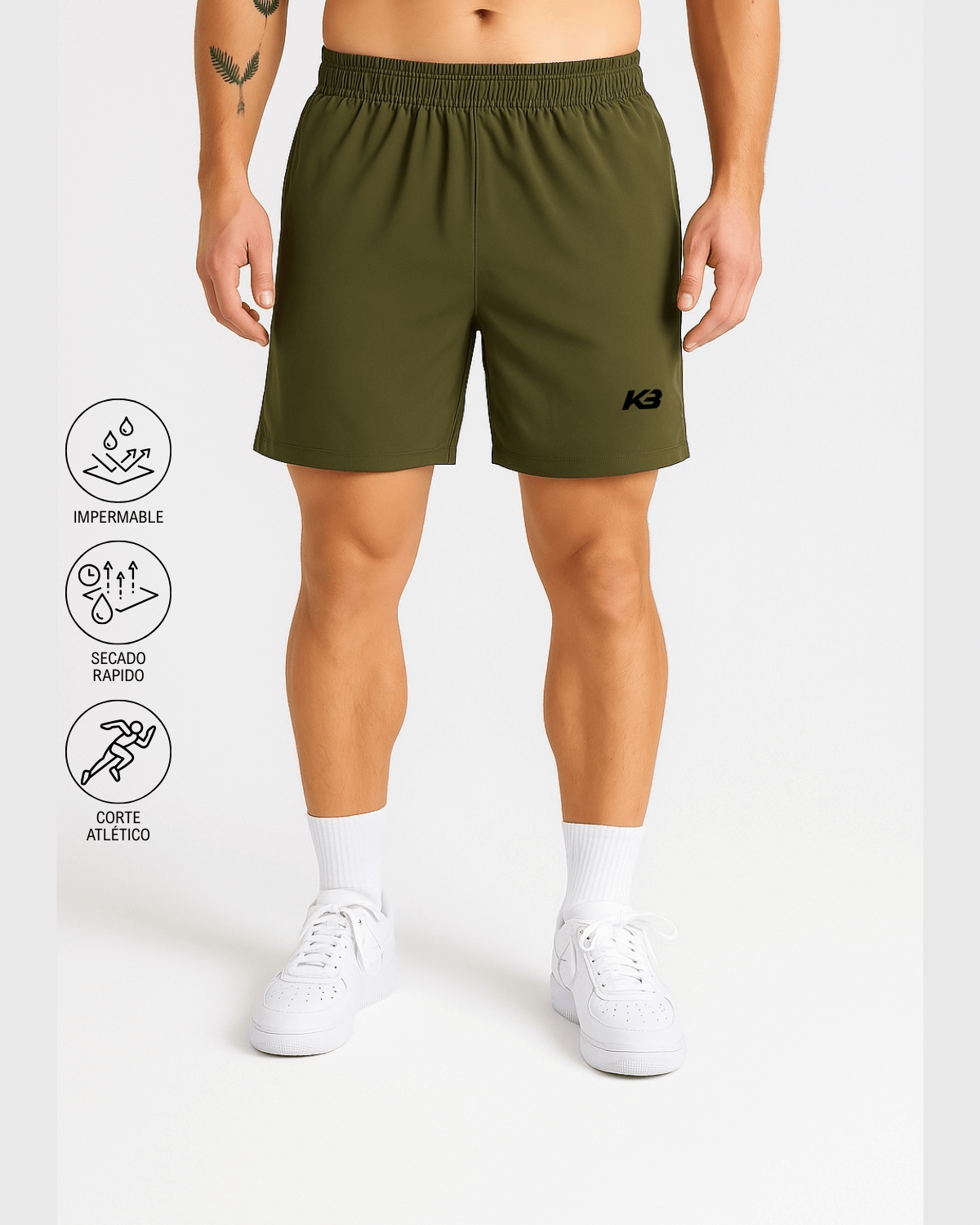 Pantaloneta Impermeable Fit Atletico┃KBMEN RF.401