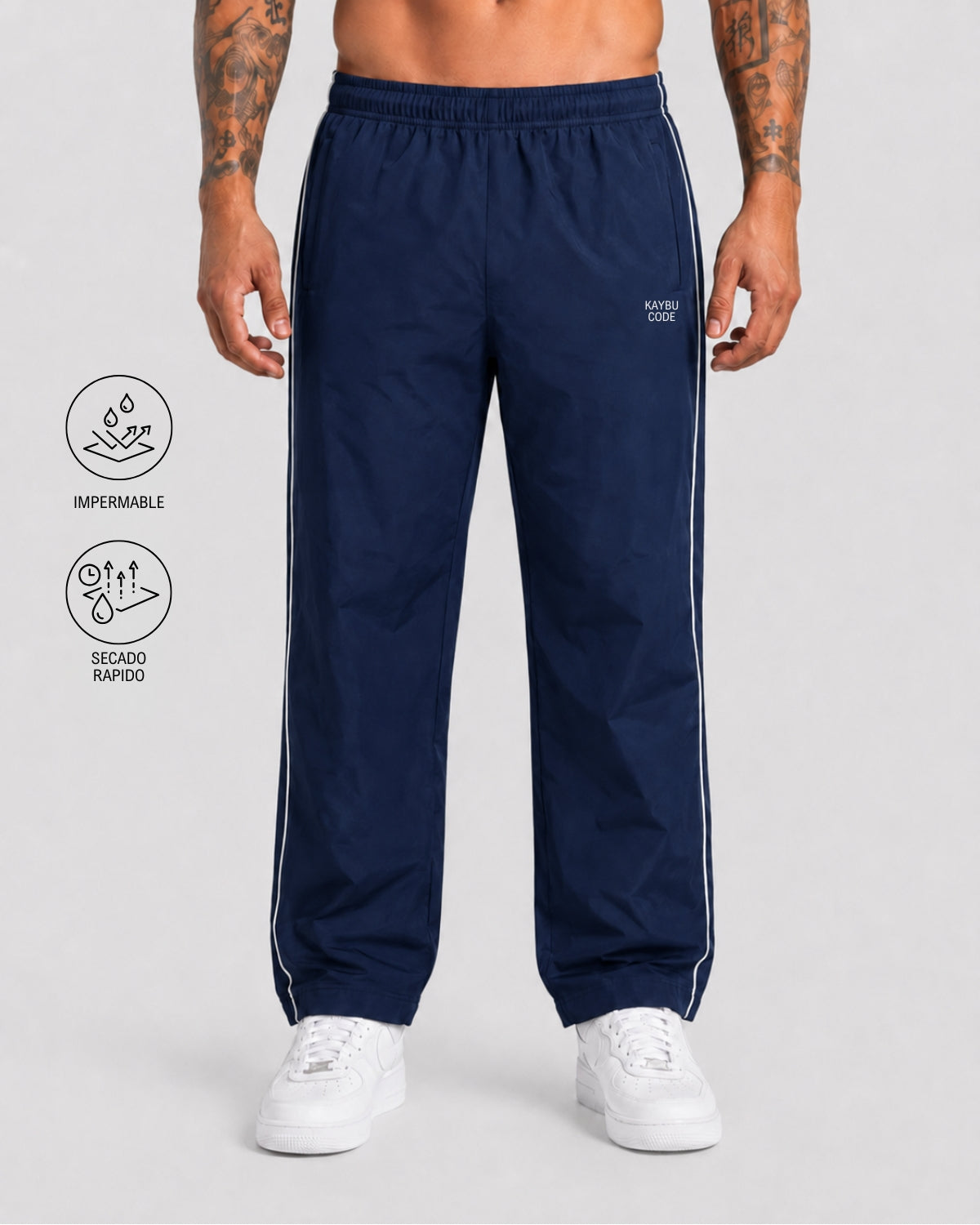 Jogger Caída Recta Tela Impermeable Kaybu Code | KBMEN RF.436