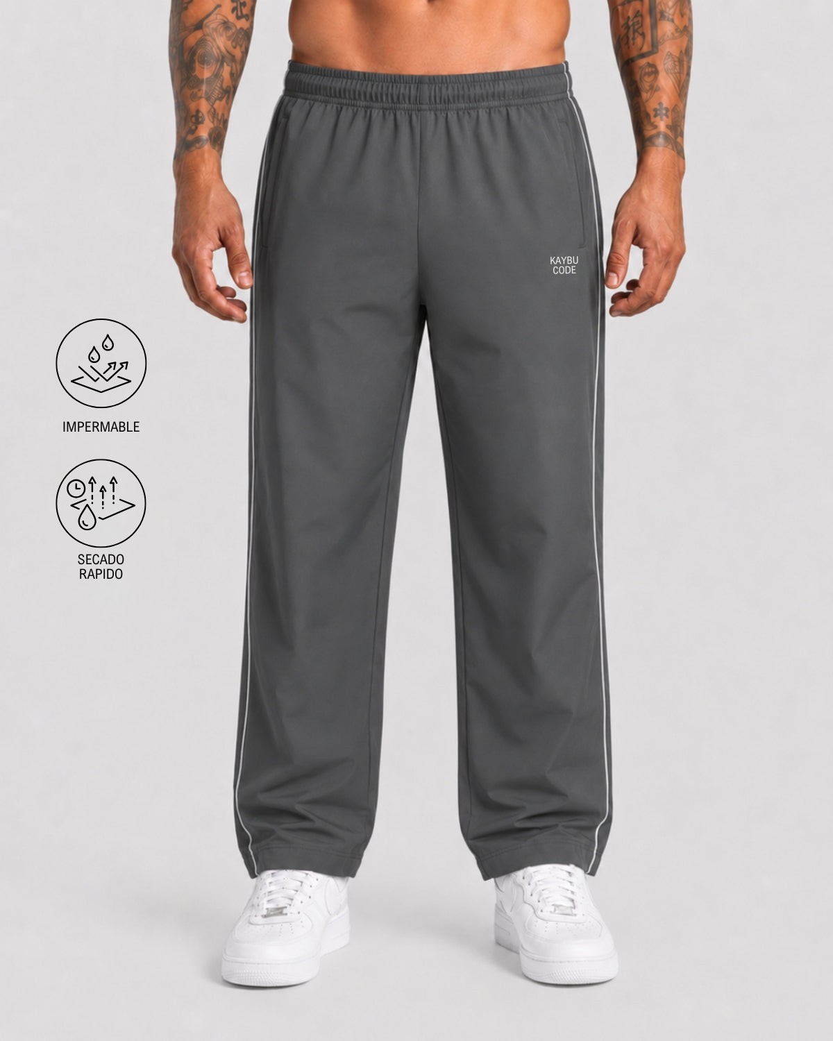 Jogger Caída Recta Tela Impermeable Kaybu Code | KBMEN RF.436