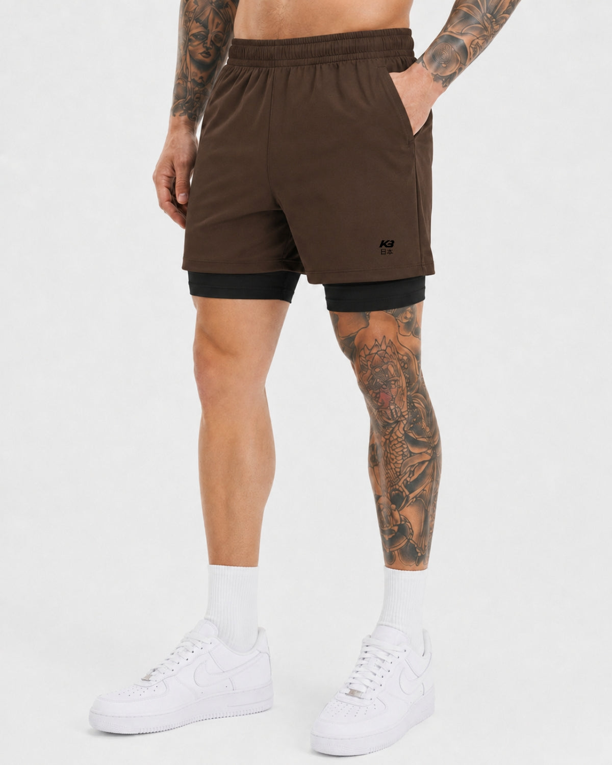 Pantaloneta Con Licra Y Bolsillo Kaybu Japan┃KBMEN RF.446