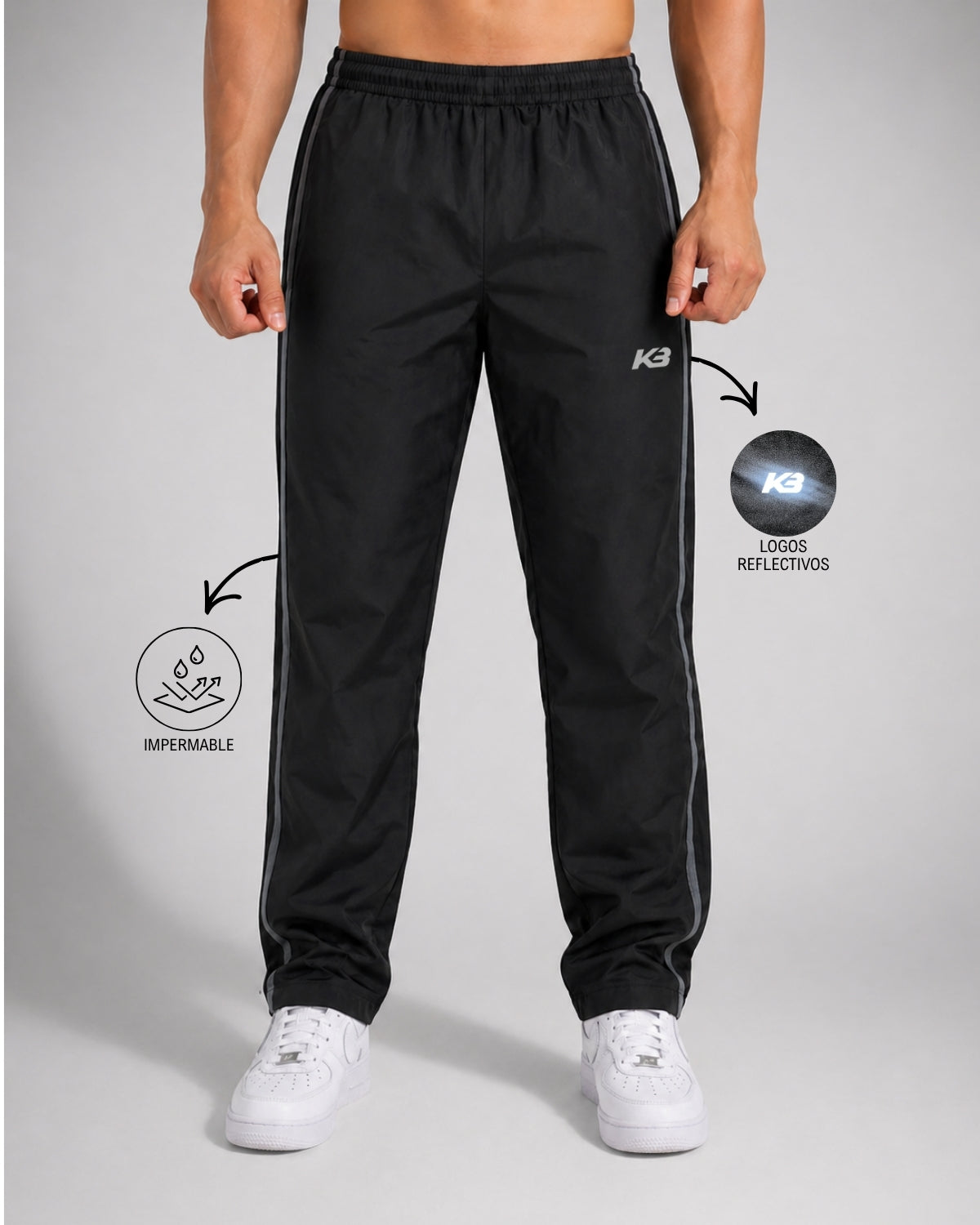Jogger Caída Recta Track┃KBMEN RF.420