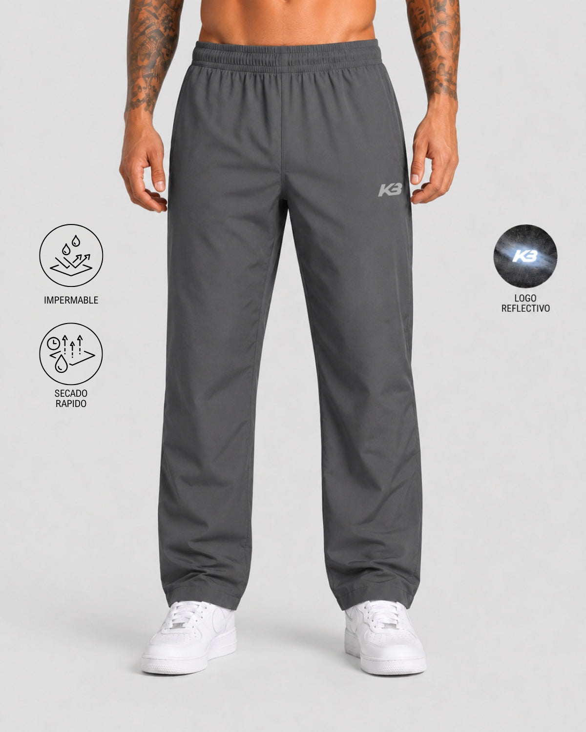 Jogger Caída Recta Tela Impermeable | KBMEN RF.0273