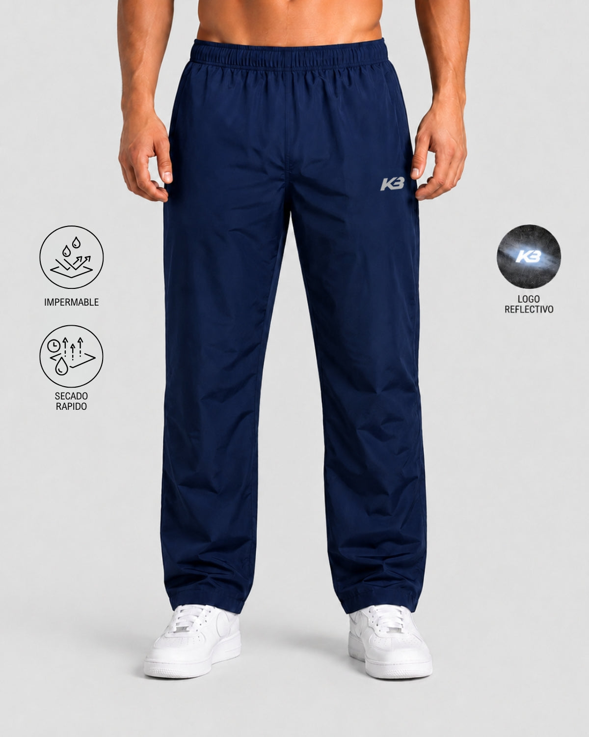 Jogger Caída Recta Tela Impermeable | KBMEN RF.0273