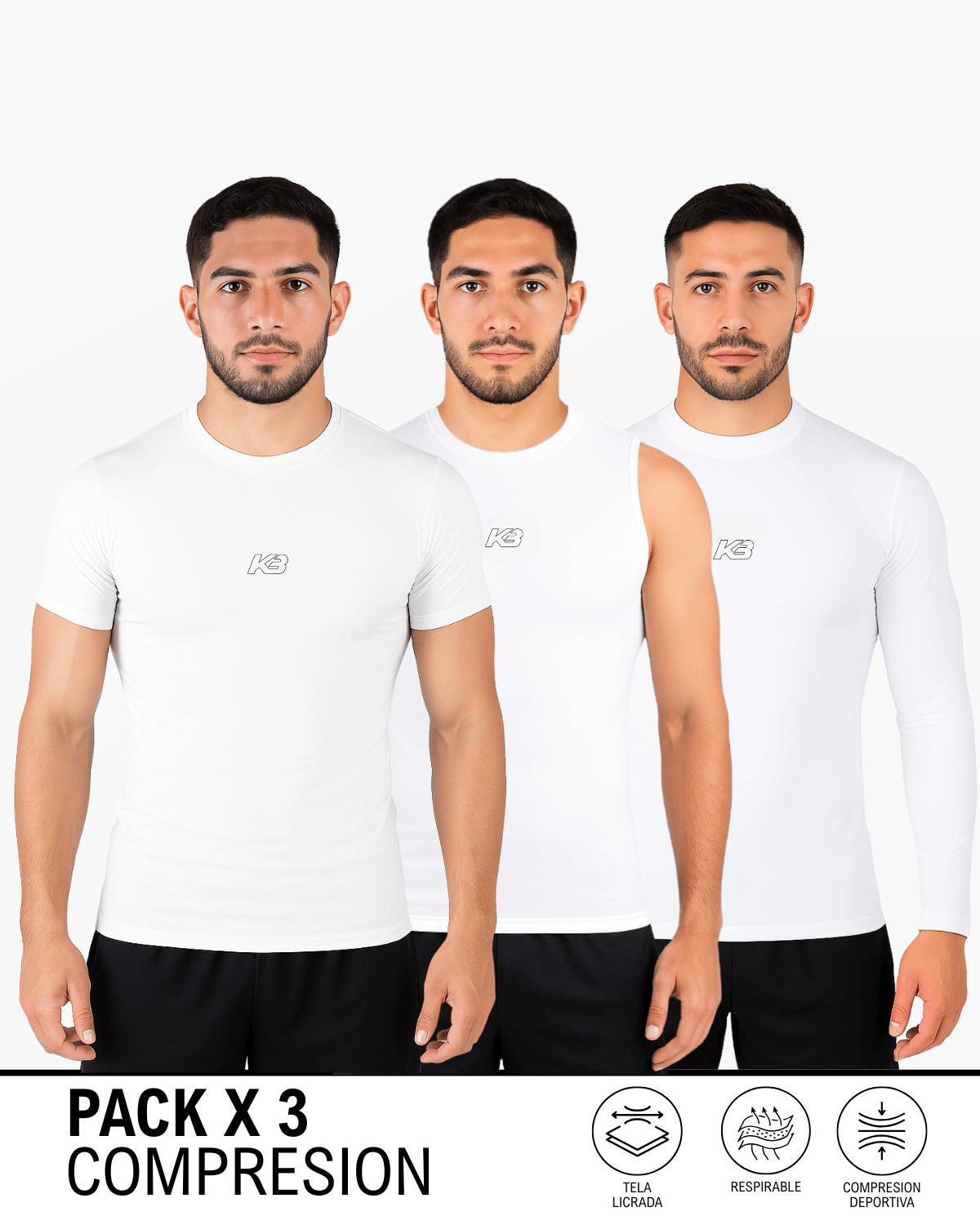 PACK X3 Drop Compresión Ref 148, 149 y 323 | KBMEN RF.366