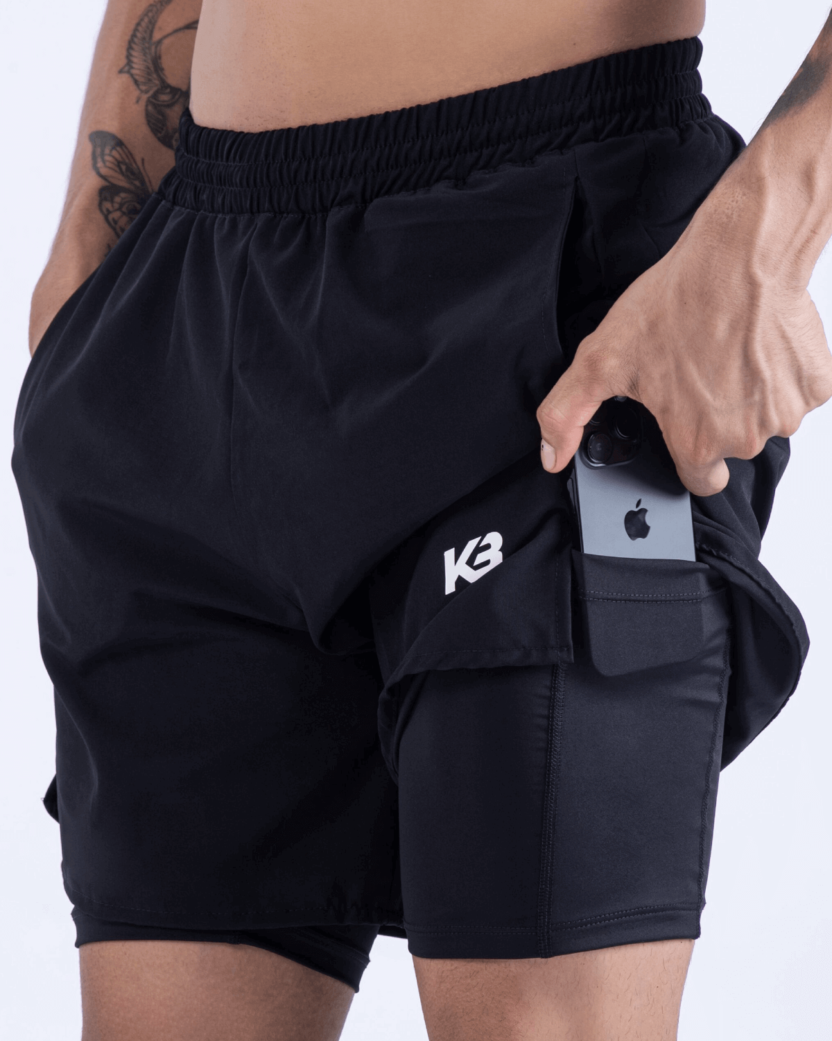 Pantaloneta Con Licra Y Bolsillo┃KBMEN RF.103