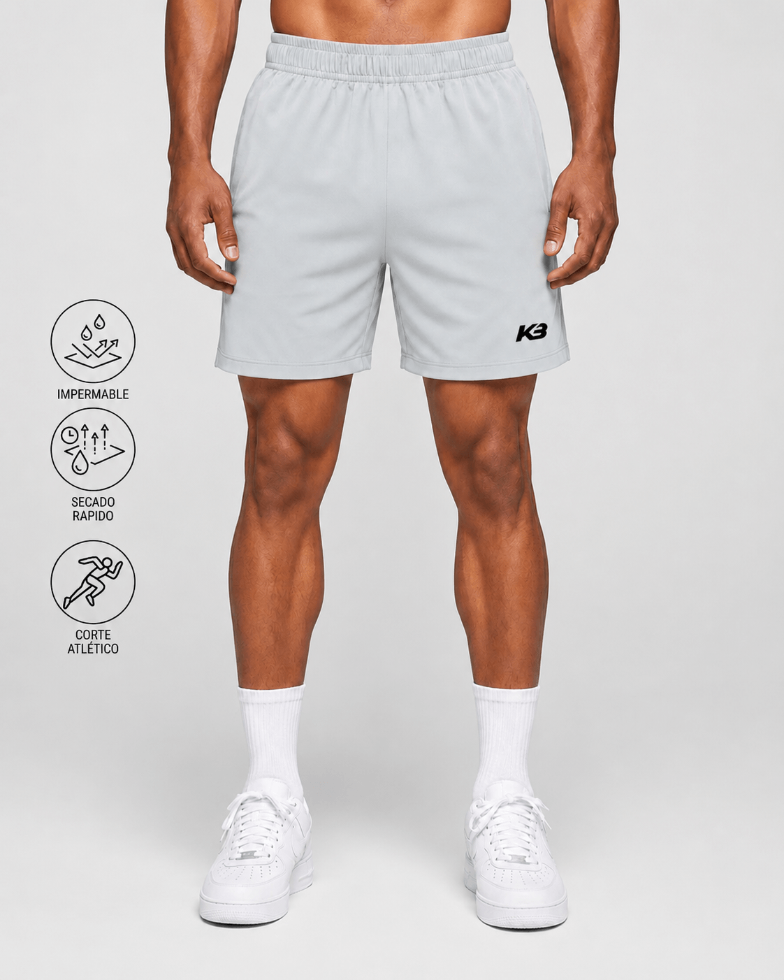 Pantaloneta Impermeable Fit Atletico┃KBMEN RF.401