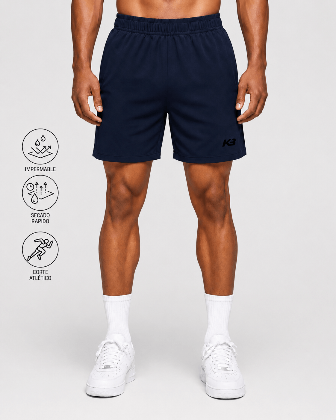 Pantaloneta Impermeable Fit Atletico┃KBMEN RF.401