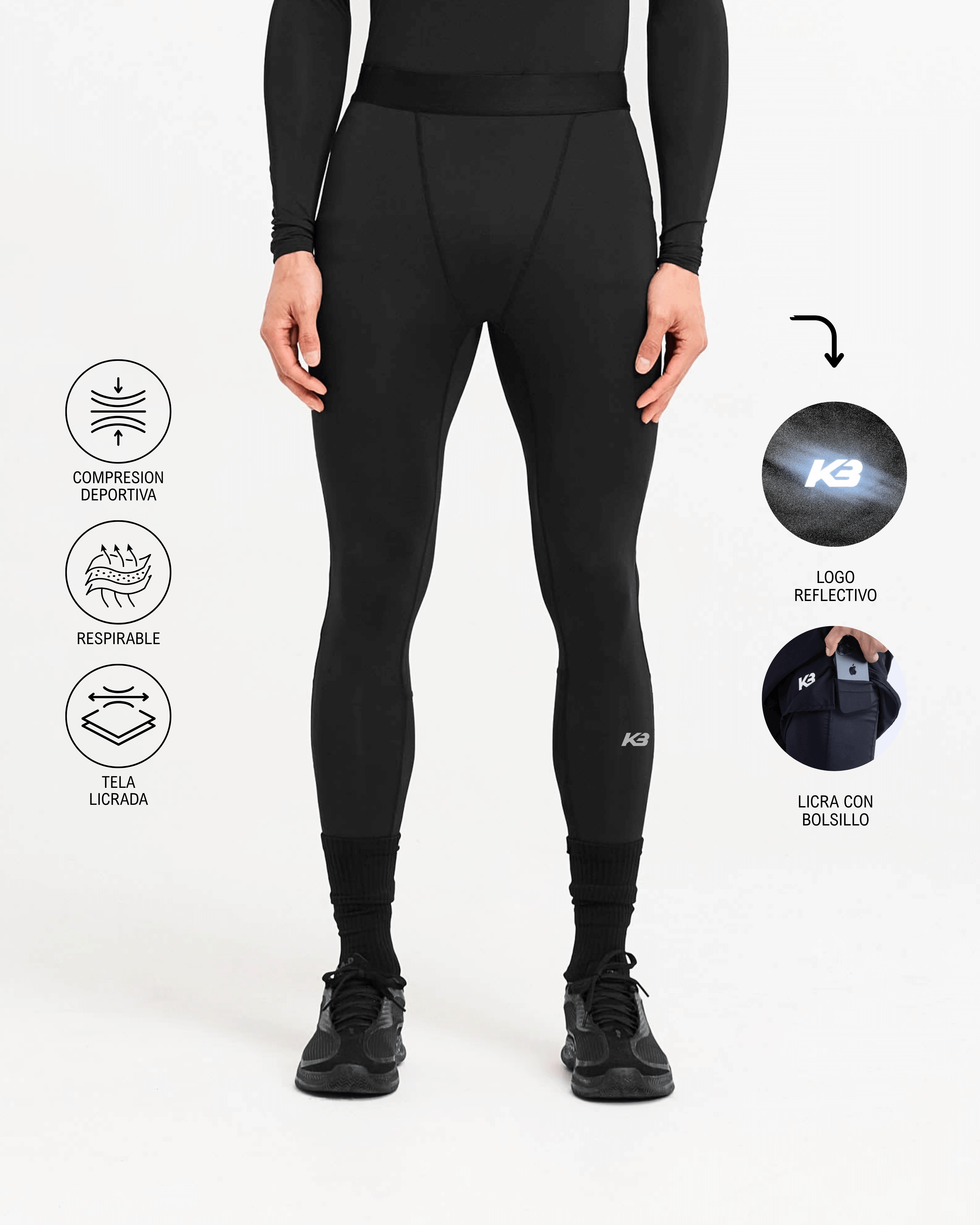 Leggins Kaybu Running ┃KBMEN RF.360