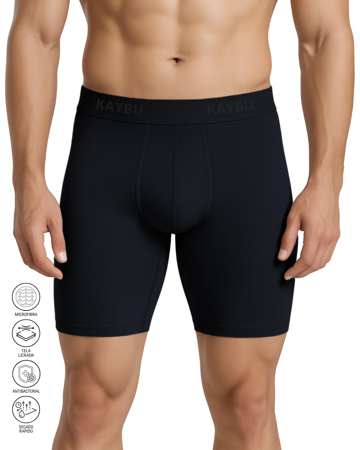 PACK X3 Boxer Fit Largo de Licra Premium | KBMEN RF.362
