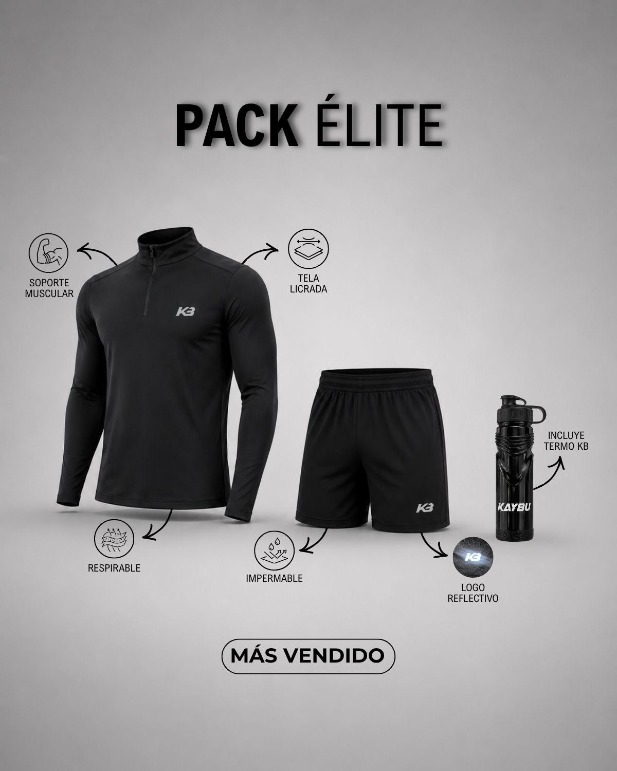 Pack Elite Buzo y Pantaloneta + Termo | KBMEN RF.405