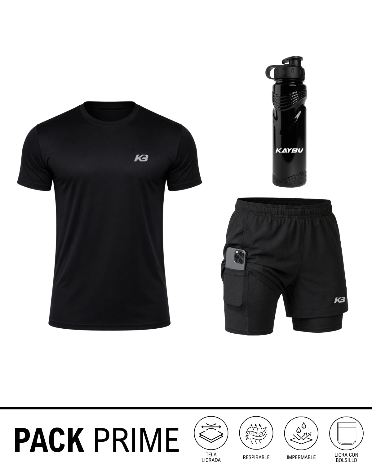 Pack Prime Franela y Pantaloneta + Termo | KBMEN RF.410