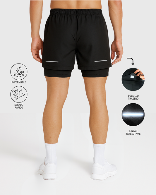 Pantaloneta Running Con Licra ┃KBMEN RF.343