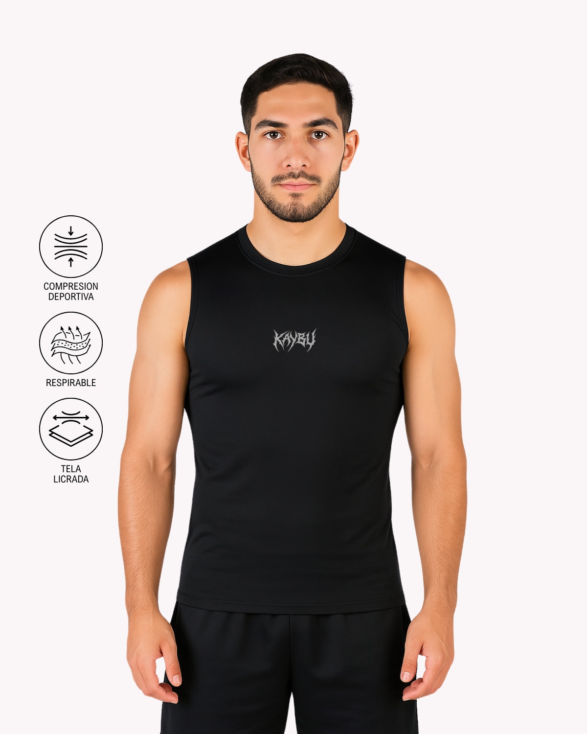 Franelilla Compresión Dark ┃KBMEN RF.412